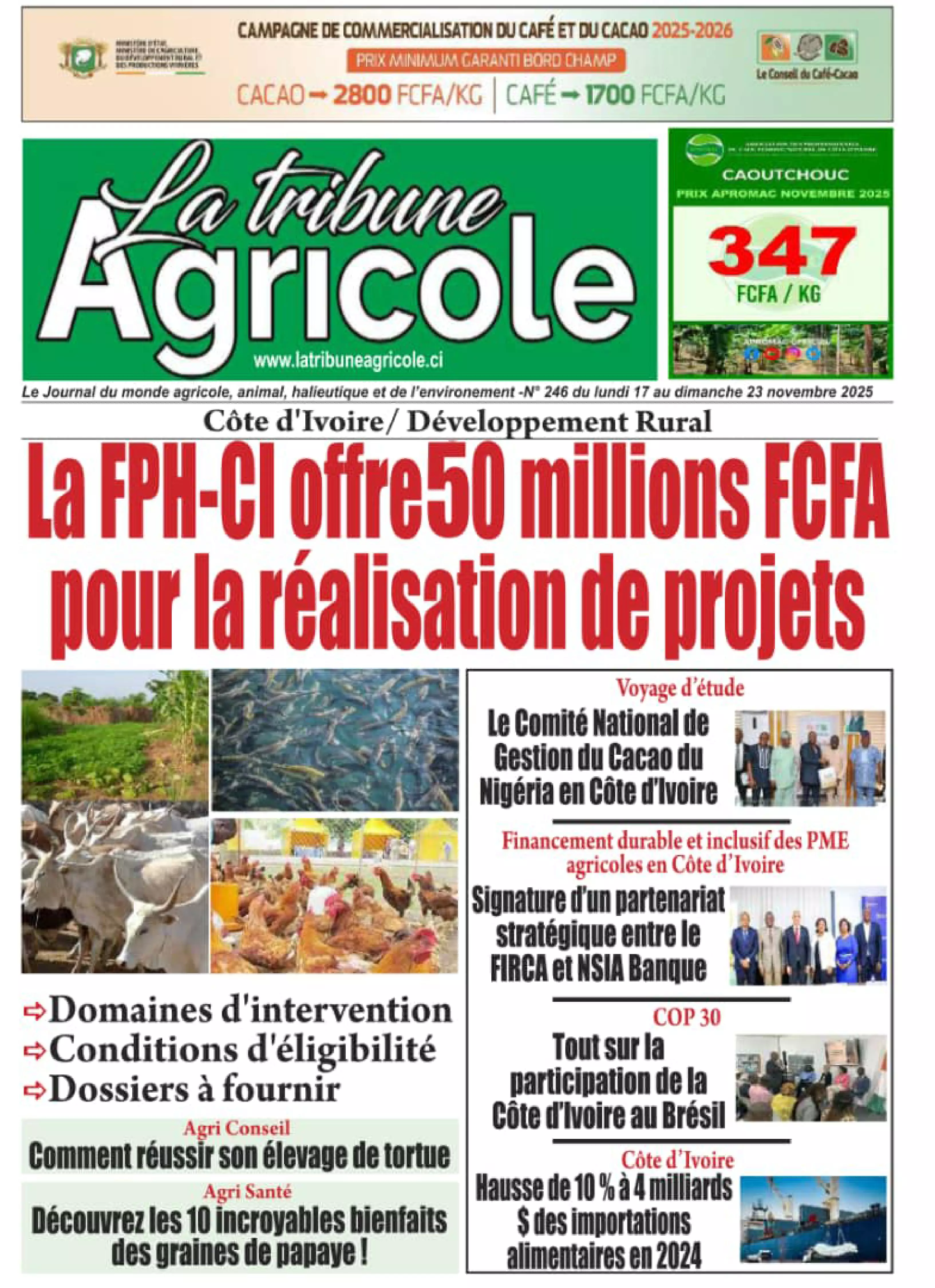 LA TRIBUNE AGRICOLE