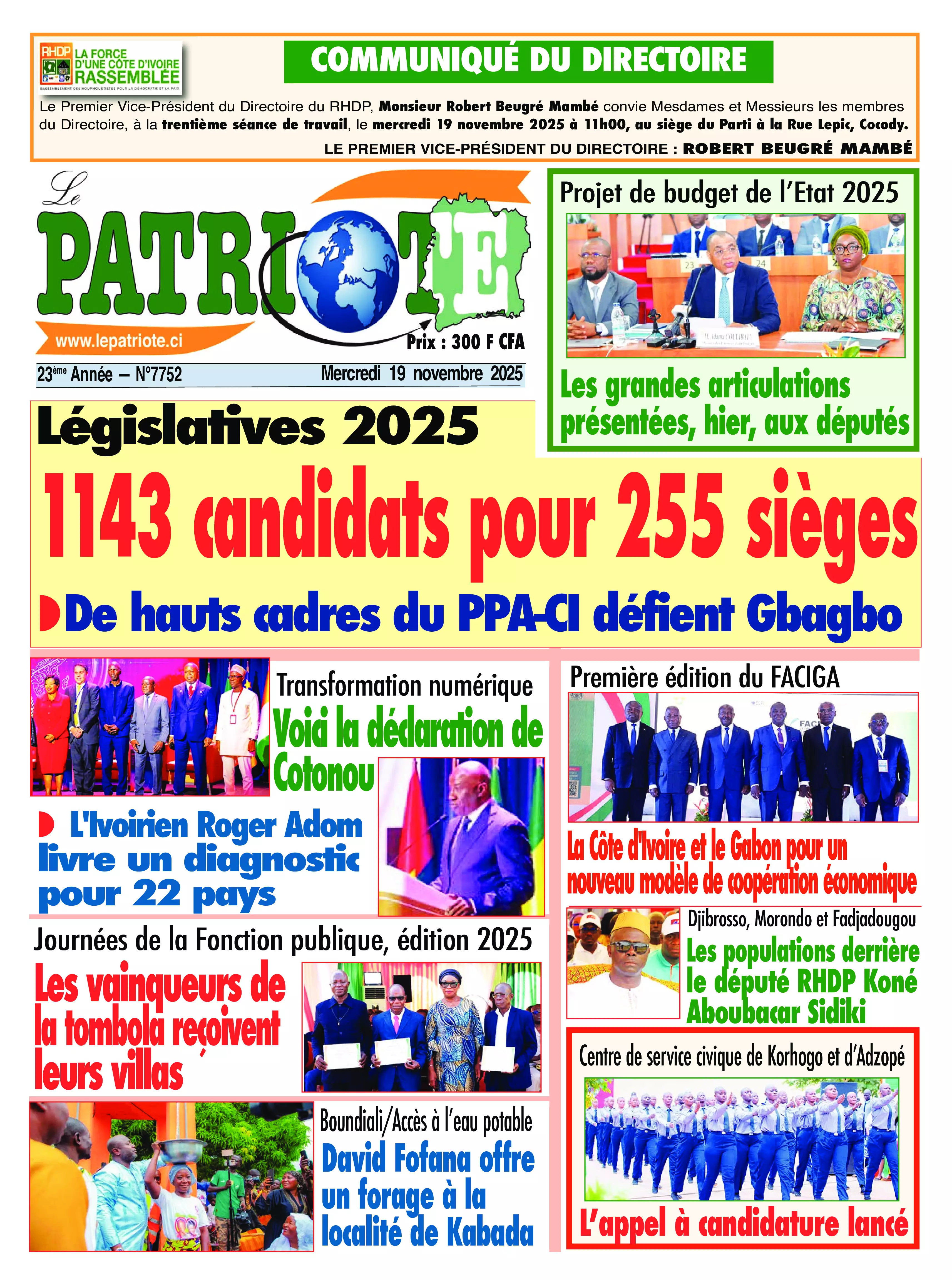 LE PATRIOTE N° 7752