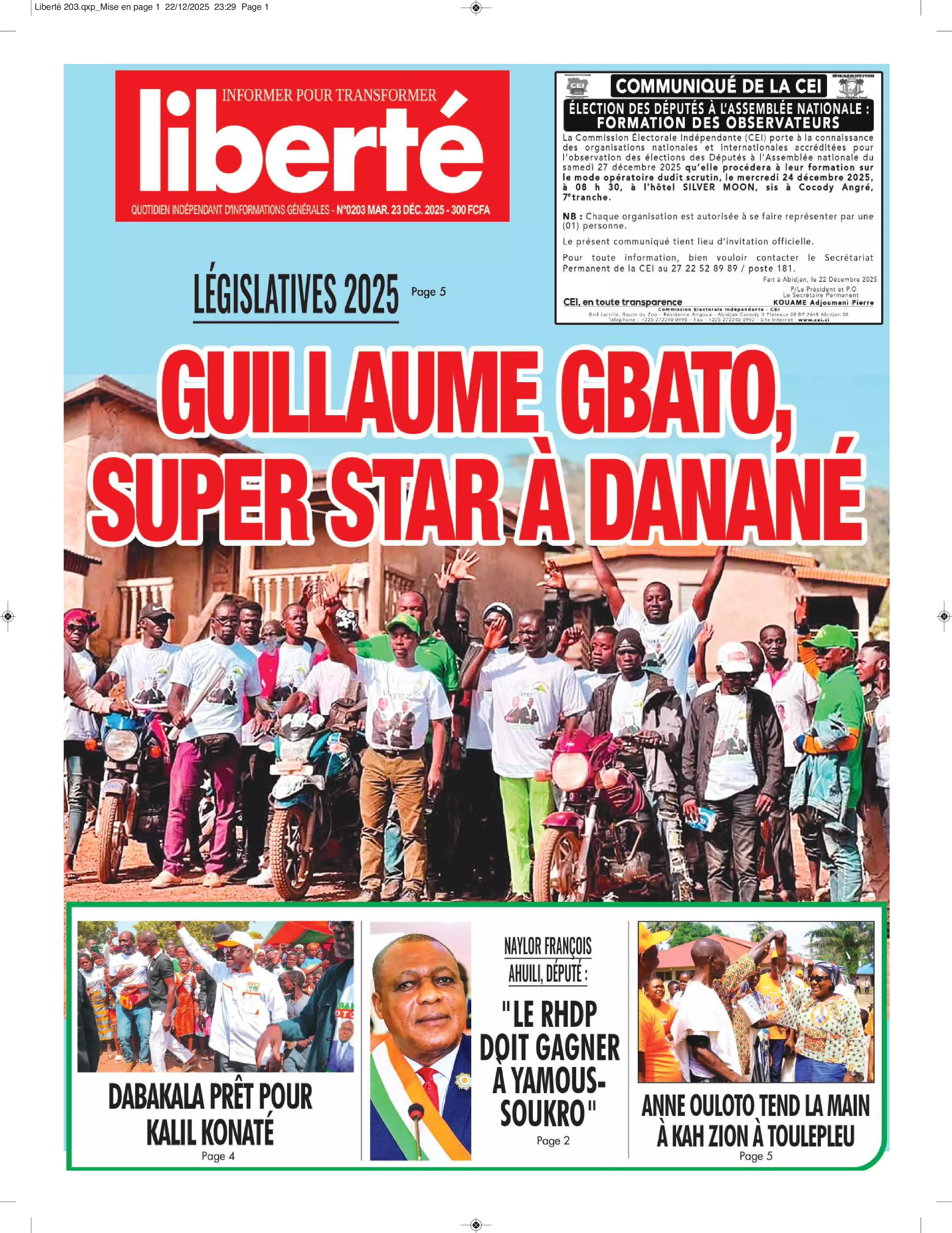 N° 203 - 2025-12-23