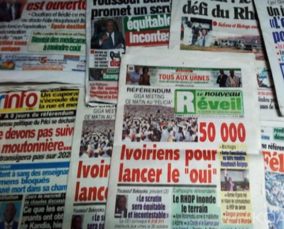 Revue de presse : les journaux ivoiriens abordent divers points de l’actualité