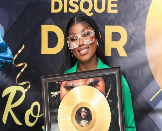 Showbiz : Roseline Layo reçoit un disque d’or