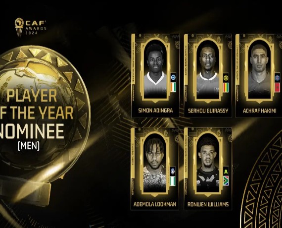 Cinq candidats sont en lice pour le titre de Joueur de l'Année lors des CAF Awards 2024