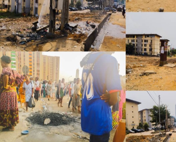 Adjamé Liberté et la visite des bulldozers du district.