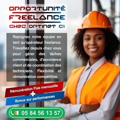 OpportunitÉ  freelance chez optinet ci