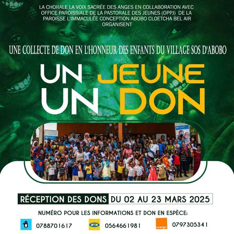 UN JEUNE = UN DON