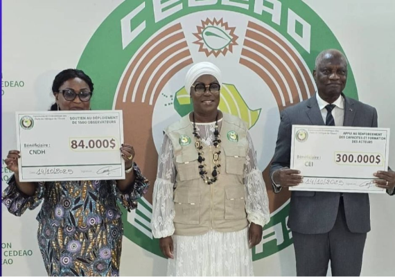 Processus électoral en Côte d’Ivoire : la CEDEAO octroie plus de 200 millions FCFA à la CEI et au CNDH pour la formation des superviseurs